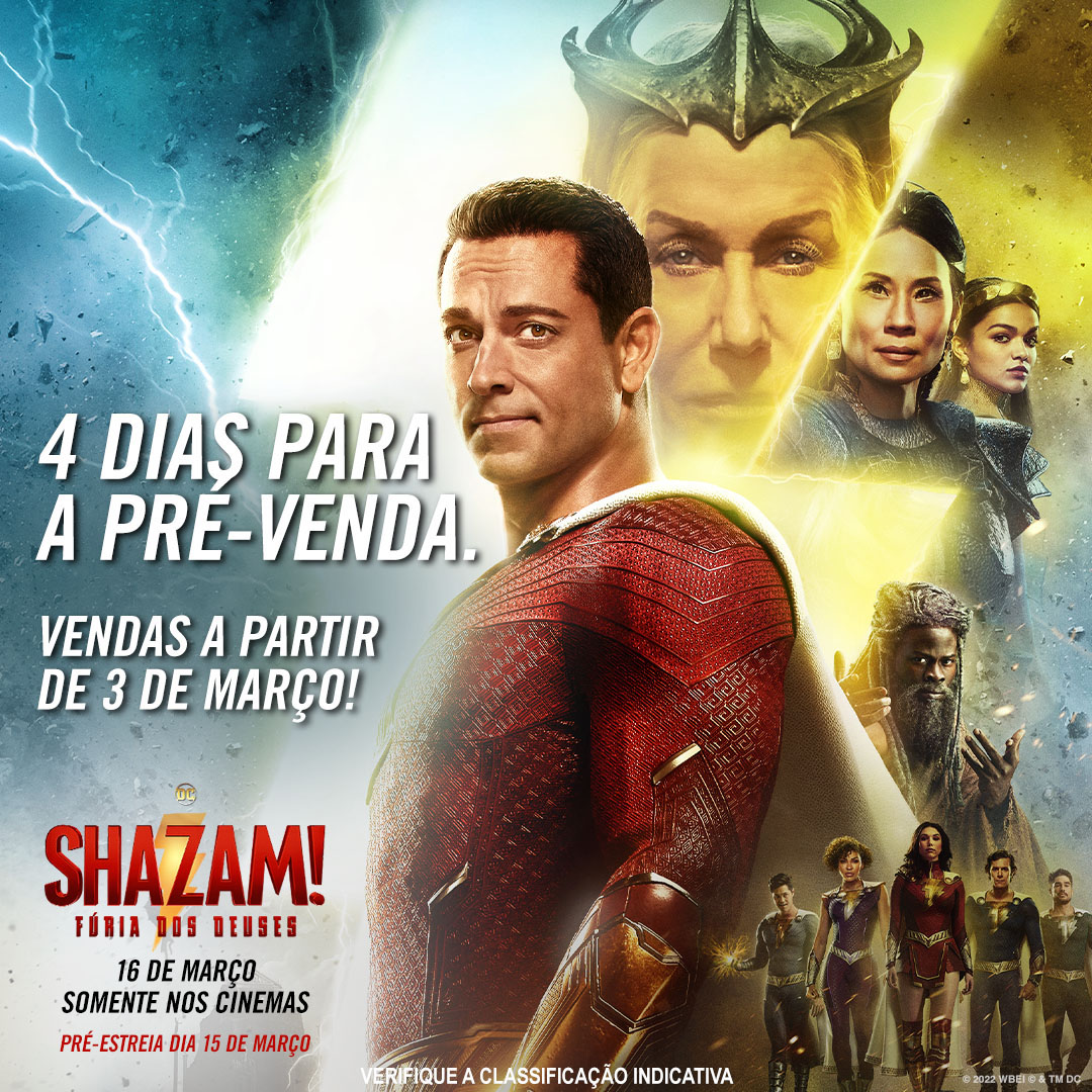 Shazam! Fúria dos Deuses estreia nos cinemas brasileiros em 16 de março