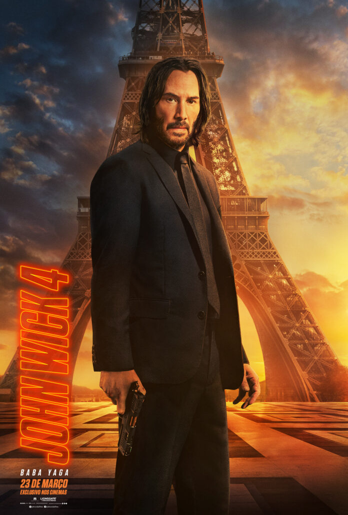 Keanu Reeves estampa primeiro cartaz de personagem do esperado “John Wick 4: Baba Yaga”